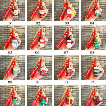 Christmas Keychain Santa Claus Keychain Car Pendant